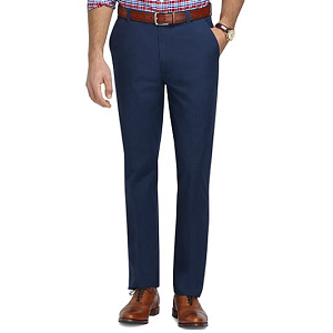 Clark Fit Supima Cotton Poplin Pants - Navy